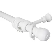 DecoMode Gordijn Kit Deko Wit Hout 120cm 28mm