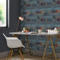 Overig Vliesbehang Friends & Coffee 16672 - Blauw - Donkerrood - Beige-bruin - 10,05m X 53cm