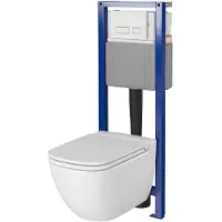 Aquazuro Aquavive Iris Inbouwtoilet Set Met Randloze Toiletpot - Wit