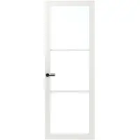 Sencys Binnendeur Industrial - 3 Ruits - Wit - Stomp - 83x201,5cm