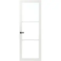 Sencys Binnendeur Industrial - 3 Ruits - Wit - Stomp - 93x231,5cm