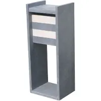 VASP Brievenbus Staande Brievenbus Madrid B/w - Natuursteen - Blauw - 40,3x100x32cm