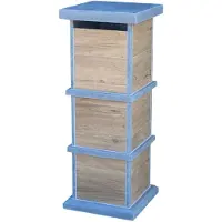 VASP Brievenbus Staande Brievenbus Pamplona Woodlook - Natuursteen - Blauwe Hardsteen - 40x105x40cm