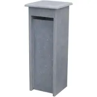 VASP Brievenbus Alicante Hat - Natuursteen - Blauwe Hardsteen - 34x103x34cm