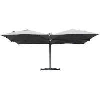 NATERIAL Zweefparasol Sombra Xl Vierkant Grijs 620x620cm
