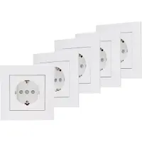 Kopp Athenis Stopcontact 1-voudig Geaard Mat-wit 4+1 Gratis