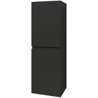 AquaVive Aquazuro Hoge Badkamerkast Napoli 40cm - Zwart Mat - Met 2 Deuren - 40x120x30cm