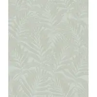 Praxis Vliesbehang Bladeren - Licht Mintgroen - Goud - Lila - 10,05m X 53cm