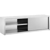 Expondo RVS Wandkast - 200 x 45 cm - - 30 kg