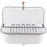 AquaVive Wasbak Clean Sink - Staal - Vierkant - Wit - 52,5x35x37,5cm