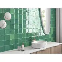 Overig Wandtegel Zellige - Groen - Keramiek - 12x12 Cm - 0,55 M²