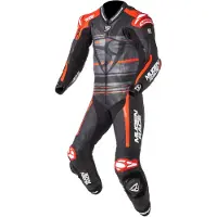 MUGENRACE RC-Max Uno Zwart Rood Geperforeerd 1-Delig Motorpak Maat 50