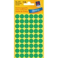 Avery Markeringspunten Ø 12 mm, groen 3143 - 8 stuks
