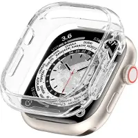 Strap-it PC Hardcase bescherming - Geschikt voor Apple Watch case 49 mm - Hoesje geschikt voor Apple Watch Ultra case - Transparant - iWatch cover voor maat 49 mm