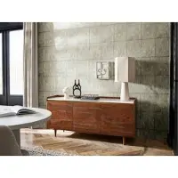 BN Wallcoverings Retro Blokken Design Behang 221073 – Beige Zandkleur – Vintage Look