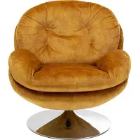Kare design Cosy Draaibare Fauteuil - Stof Grijs - Chromen Trompetvoet