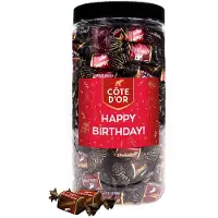 Côte d'Or Chokotoff chocolade met opschrift "Happy Birthday!" - chocolade verjaardagscadeau - pure chocolade met toffee - 800g