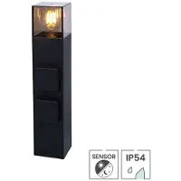 Lybardo - Buitenlamp met Sensor Dag en Nacht - Voor E27 Lamp - Waterdicht - Met 2 Stopcontacten