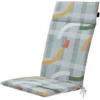 Madison Tuinstoelkussen Universeel Tess Orange Hoge Rug (120 x 50 cm)