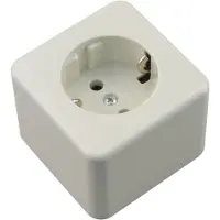 Berker contactdoos opbouw 1-voudig randaarde crème 66.025.42