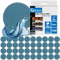 GEKO Waterproof schuurschijf - 125 mm - P400 - nat en droog schuren - 50 stuks