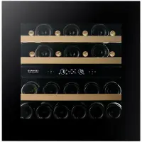 Dunavox DVH-25.65DMB.TO wijnkoelkast inbouwkoelkast, nis hoogte 60 cm, zuinig energieklasse F
