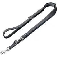 Hunter Leiband Divo & Maldon, grijs 200 cm lang, 25 mm breed hond