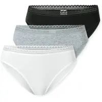 Schiesser Slip grijs gemêleerd / zwart / wit