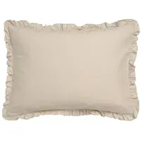 Vandyck kussensloop ruches (beige) (60x70 cm)
