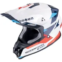 Scorpion VX-16 Evo Rod Crosshelm Grijs/Oranje S, unisex