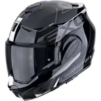 Scorpion EXO-Tech Evo Traveller, modulaire helm ,Zwart/Grijs/Wit ,XXL