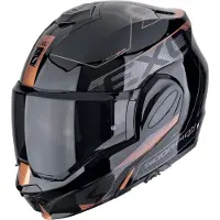 Scorpion EXO-Tech Evo Traveller, modulaire helm ,zwart/grijs/rood ,M