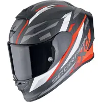 Scorpion EXO-R1 Evo Carbon Air Runner, integraalhelm ,Mat Zwart/Wit/Grijs/Rood ,M
