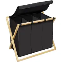 Wenko Wasmand Jumbo - Polyester - Antraciet - 69l - 38x38x72cm