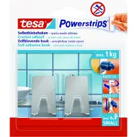 TESA 2x Powerstrips Haken S Metaal