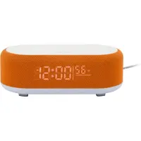 Karlsson - Wekker Vogue met telefoonoplader en Bluetooth Oranje