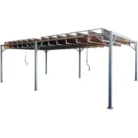 Garden Point Antraciet terraspergola Paros 3x6m Tuinpunt