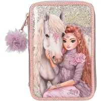TOPModel Depesche etui, drievoudig, paars, VIVA VIOLET, schoolbenodigdheden