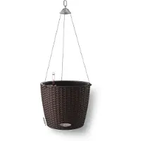 Lechuza NIDO Cottage 28 - Plantenbak - met uitneembare binnenbak - met bewateringssysteem - ALL-IN-ONE set met LECHUZA-PON - mokka