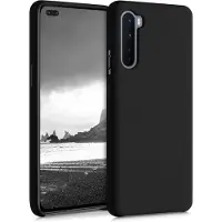 Kwmobile telefoonhoesje geschikt voor OnePlus Nord - Hoesje met siliconen coating - Smartphone case in zwart