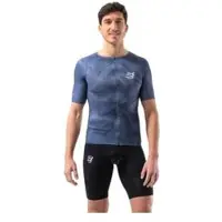 Compressport Tri Postural Aero Jersey met korte mouwen Blauw Heren || Maat: S
