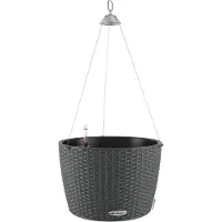 SmartaSaker NIDO Cottage 35 - Plantenbak - met uitneembare binnenbak - met bewateringssysteem - ALL-IN-ONE set met LECHUZA-PON - graniet