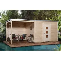 Weka Tuinhuis Met Overkapping 413 Type B Gr2 300x596cm