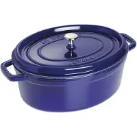 Staub La Cocotte ovale pan gietijzer 5,5 L Donkerblauw