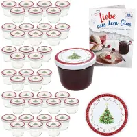 MamboCat Set van 40 bekers 230ml Christmas dream deksel + receptboek