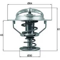 MAHLE ORIGINAL TX 178 78D Thermostaat, koelvloeistof