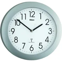 Mebus 52451 Wandklok Zendergestuurd 25 cm x 40 mm Zilver