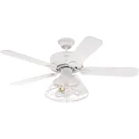 WESTINGHOUSE Barnett plafondventilator met verlichting, wit - , Barnett, Wit, Woonkamer, Hout, Landhuis / Rustiek