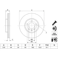 Bosch Remschijf 0 986 479 H71, 1 stuk