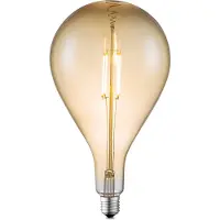 Home Sweet Home Edison Vintage LED filament lichtbron Carbon - Amber - G160 Ovaal - Retro LED lamp - 16/16/29cm - geschikt voor E27 fitting - Dimbaar - 4W 400lm 2700K - warm wit licht